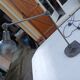 Industrial metal lamp, 2 arms