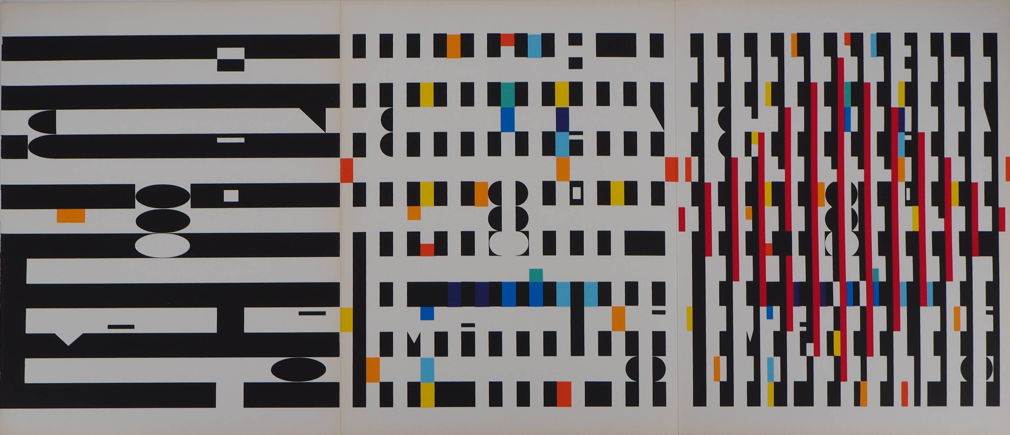 Yaacov Agam: Kinetic Composition - Original Screenprint