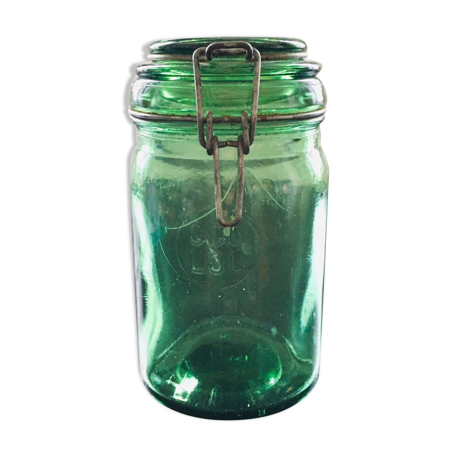 Old green jar