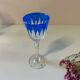 6 antique cut crystal liqueur glasses