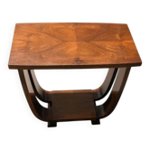Table d’appoint Art Déco en bois massif – France, vers 1930-1950