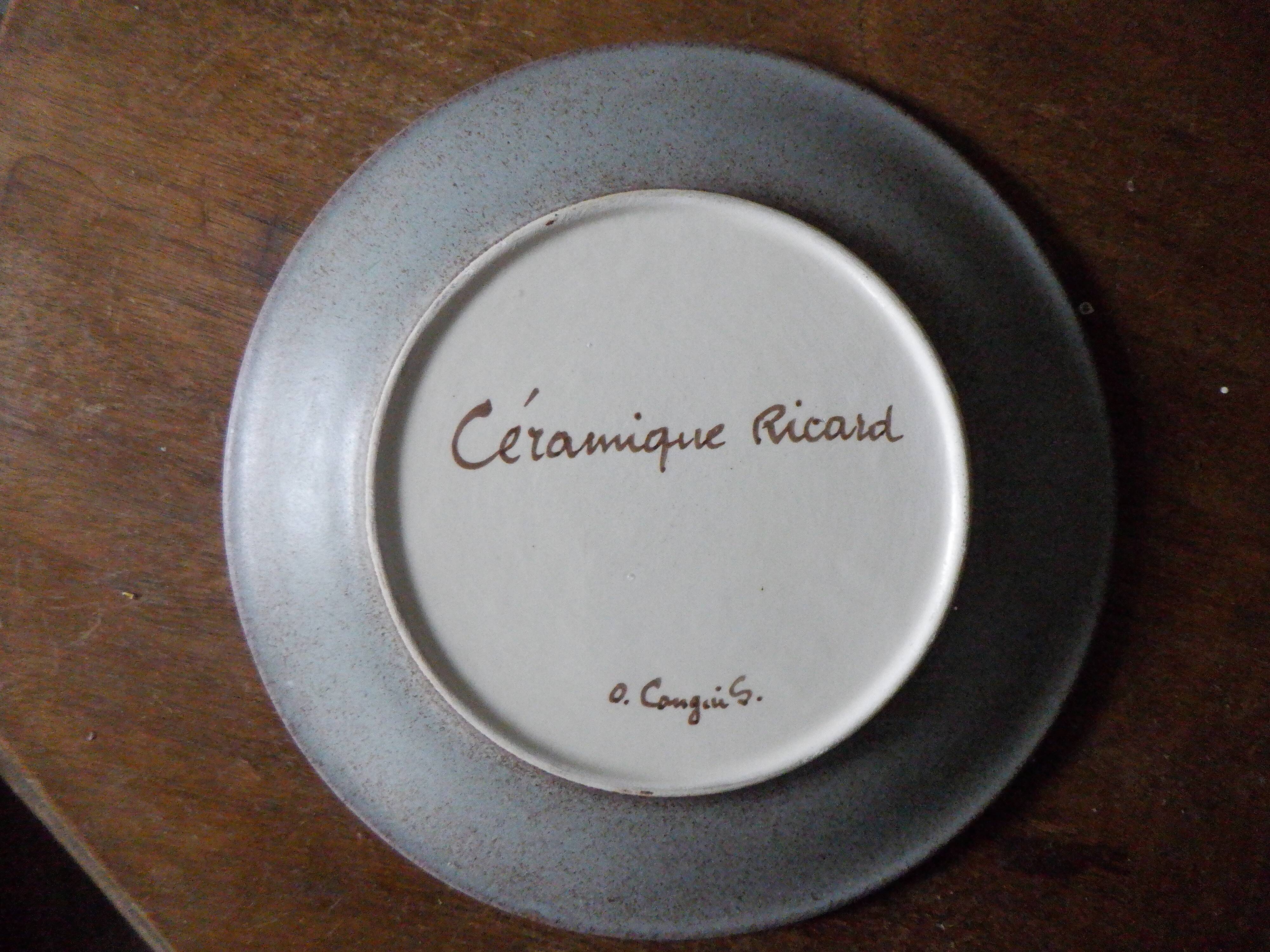 Ricard ceramic plate