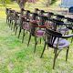 16 Chaises Bistro avec des pieds metal