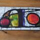 Belarti coffee table in volcanic lava ceramic with chrome legs, Belgium 1960.