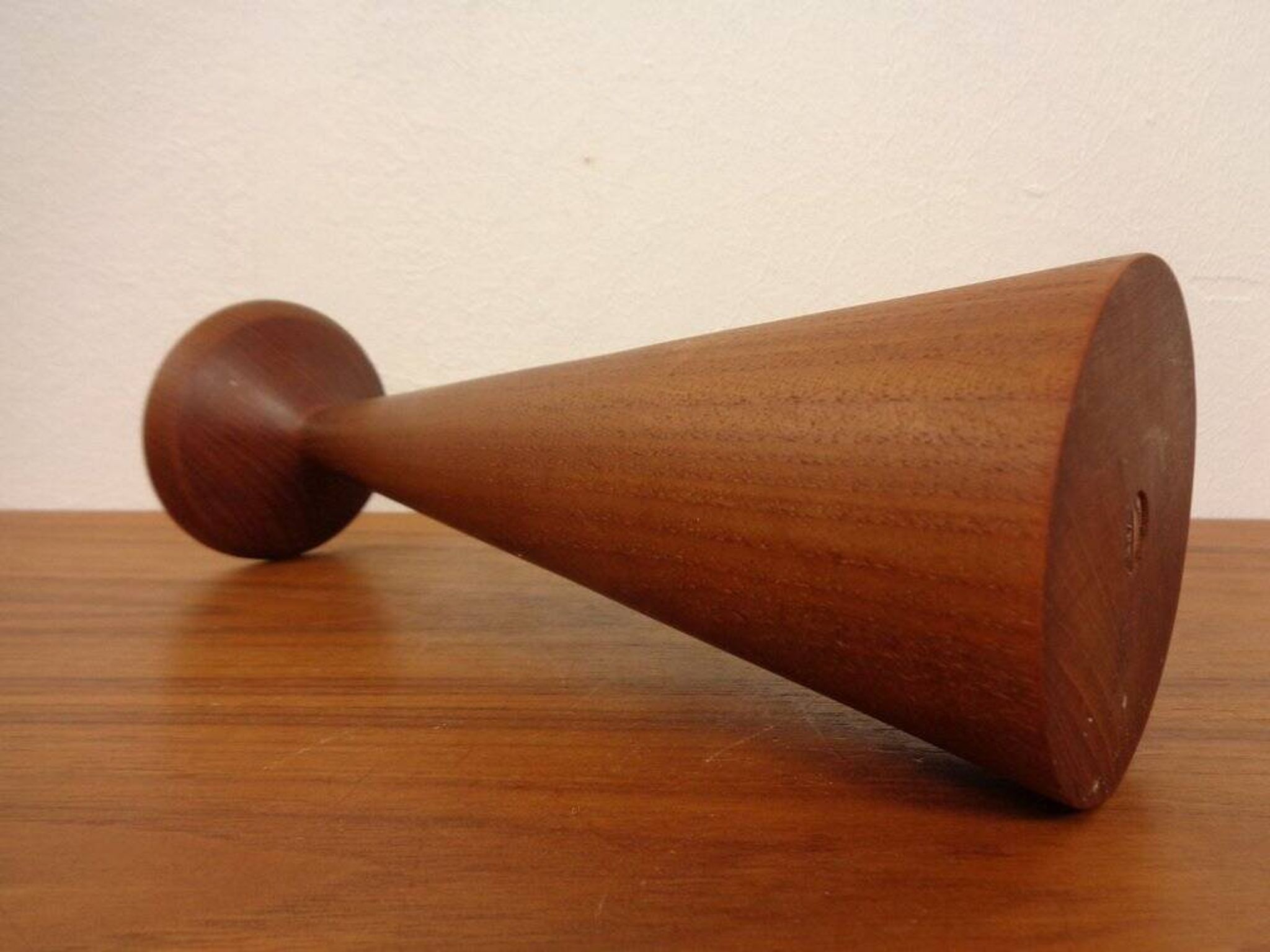 Large Teak Candleholder from Anri Form, Italy, 1960s