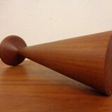 Large teak candleholder from Anri Form, Italy, 1960s.
