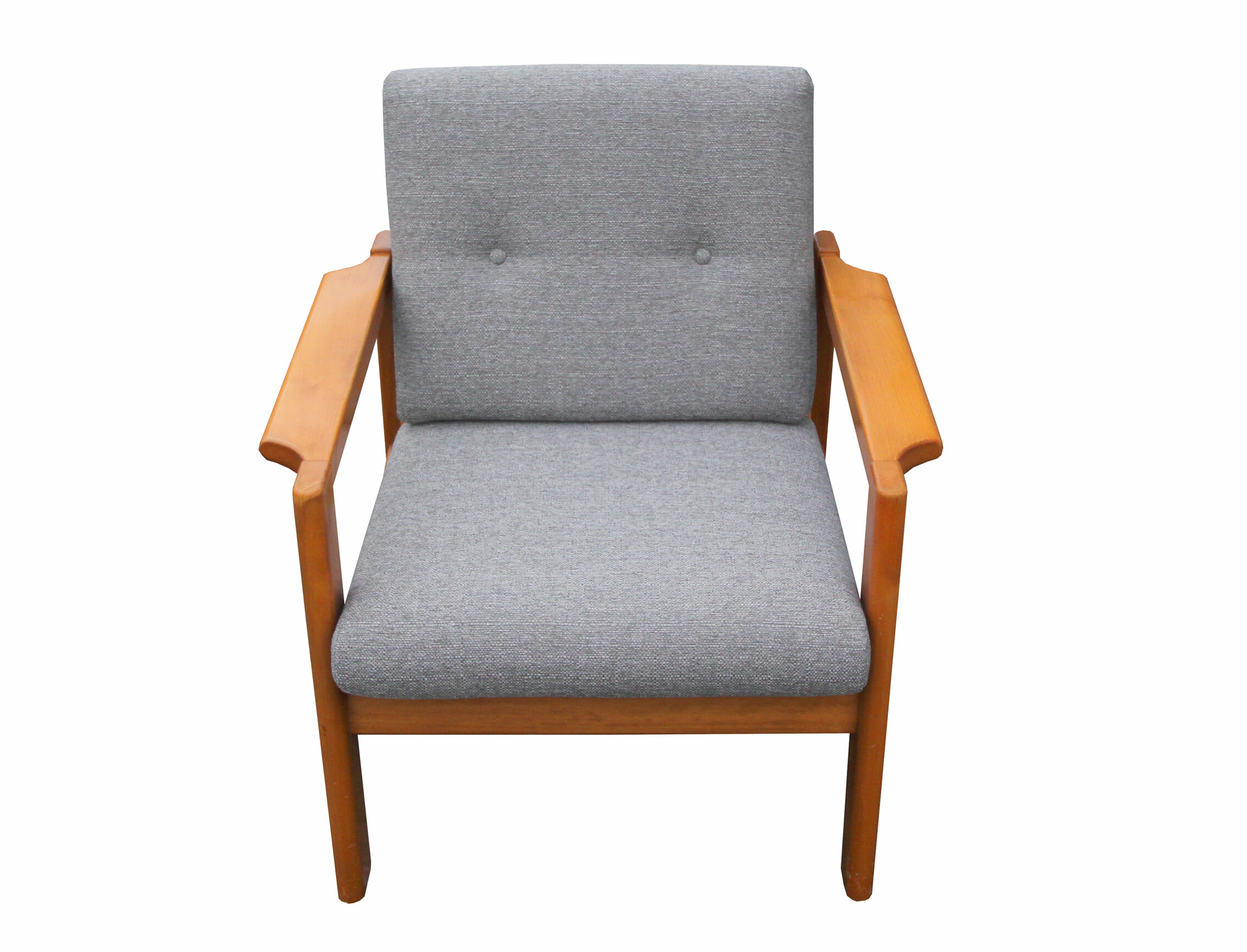 70s armchair in grey fabric