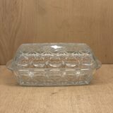 Glass butter dish