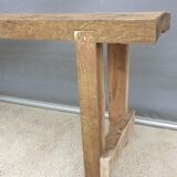 Restored solid wood workbench