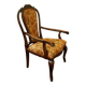 Antique Queen Anne Revival Carver Armchair with Floral Tapestry Upholstery