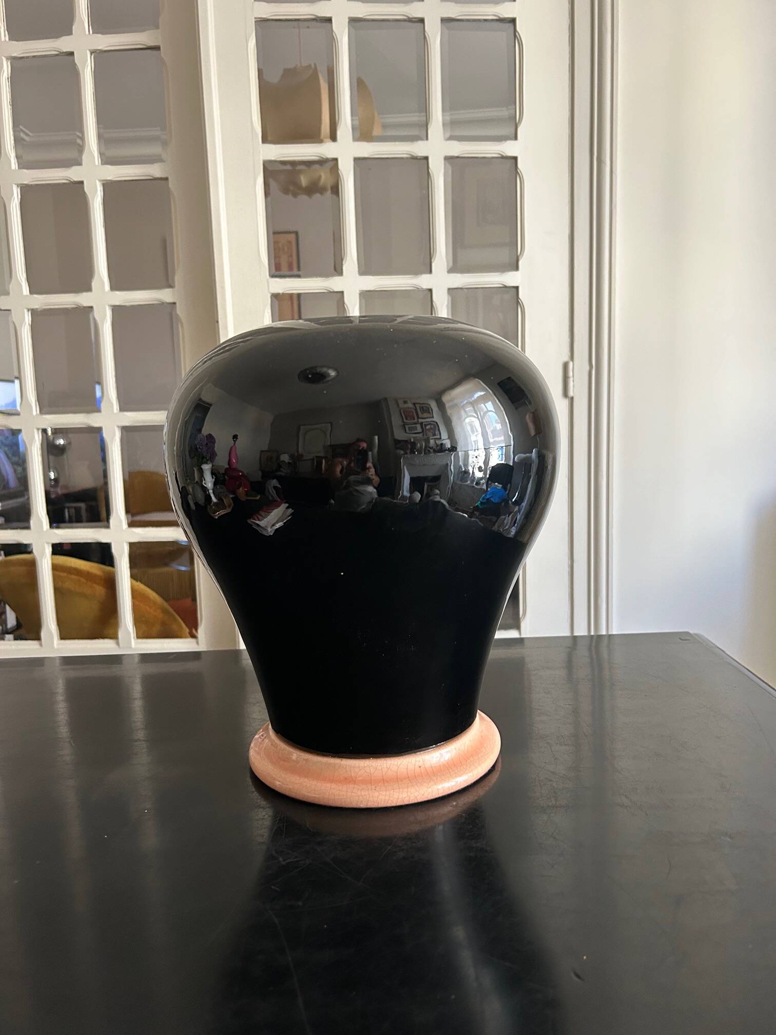 large glazed ceramic vase