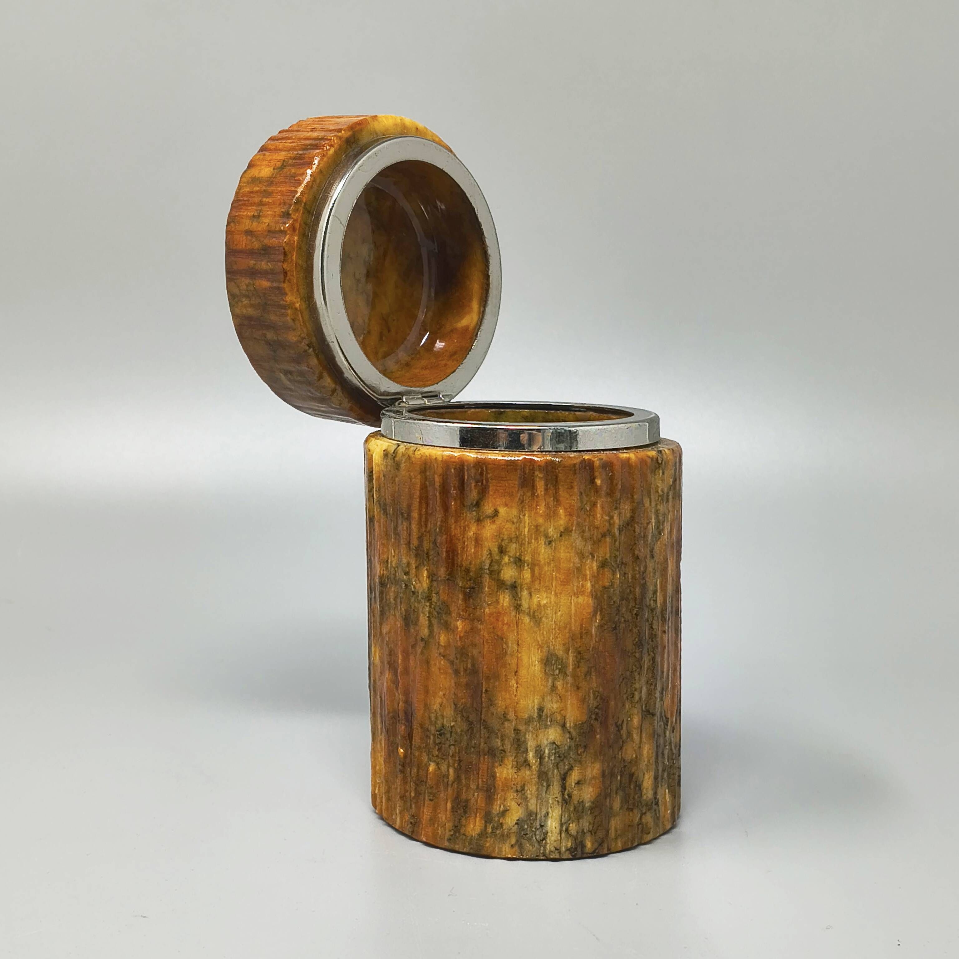 1960s Mid-Century Modern Italian Alabaster Smoking Set by Romano Bianchi -