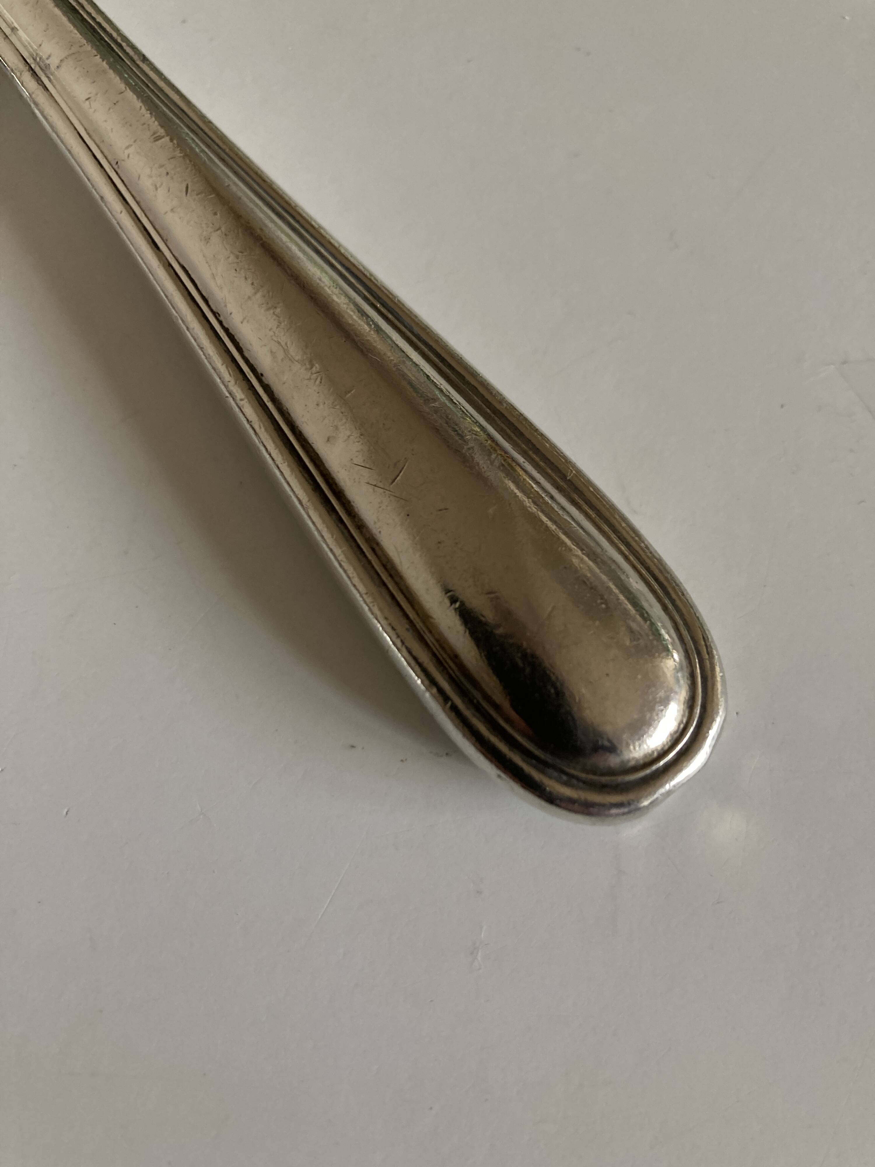 Set of 5 brasserie knives in silver display 1950