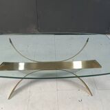 Vintage brass coffee table, 1970s
