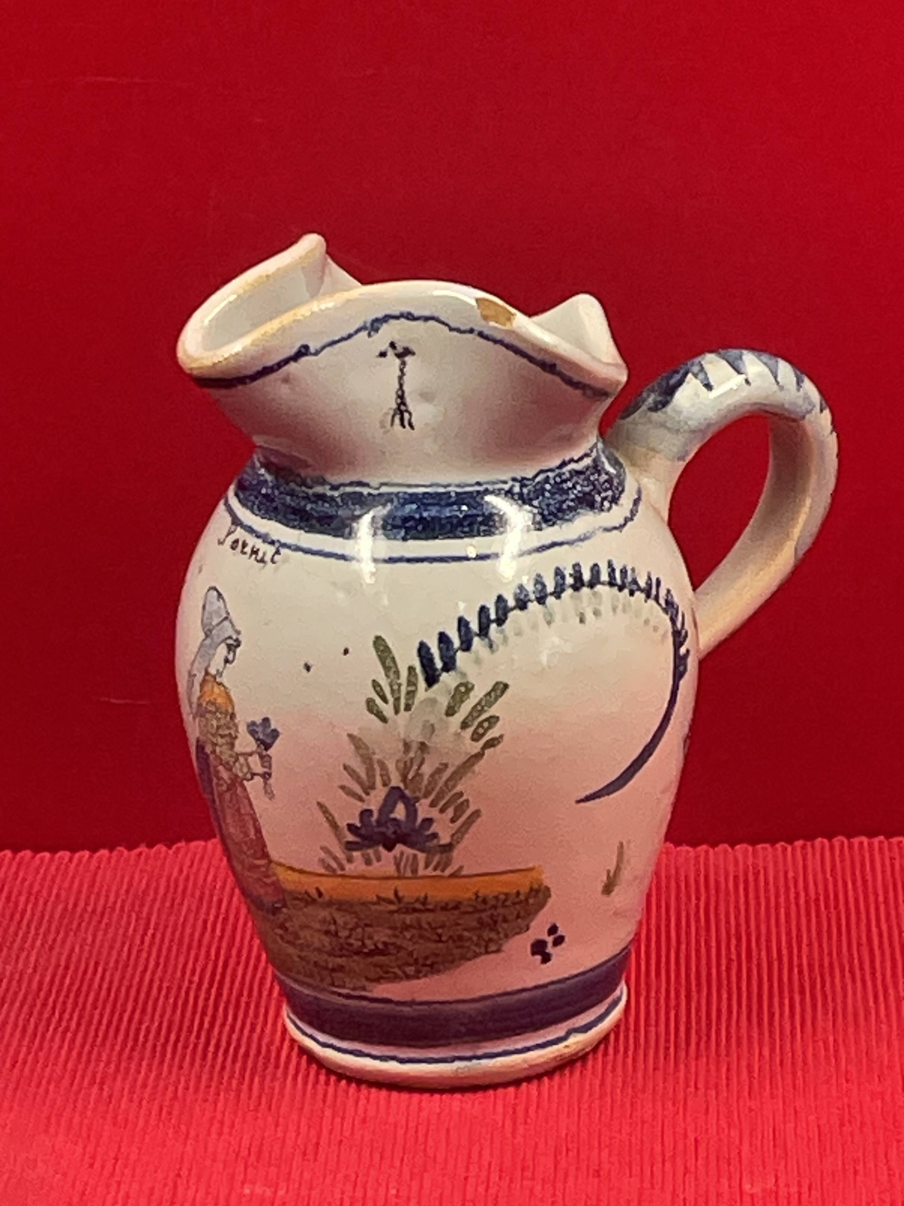 Pornic, Malicorne, Quimper!, Milk jug H 12.5 cm