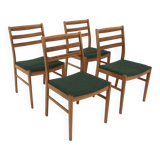 Set of 4 Scandinavian beech chairs, Sweden, 1960