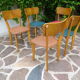 Set of 5 compass foot chairs
