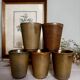 Set of 5 Digoin stoneware tumblers