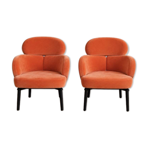 Paire de fauteuils italiens
