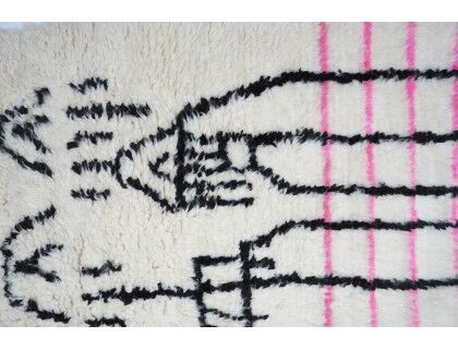 Colorful Berber carpet 245x138cm