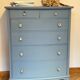 Commode semainier bleue zingueur