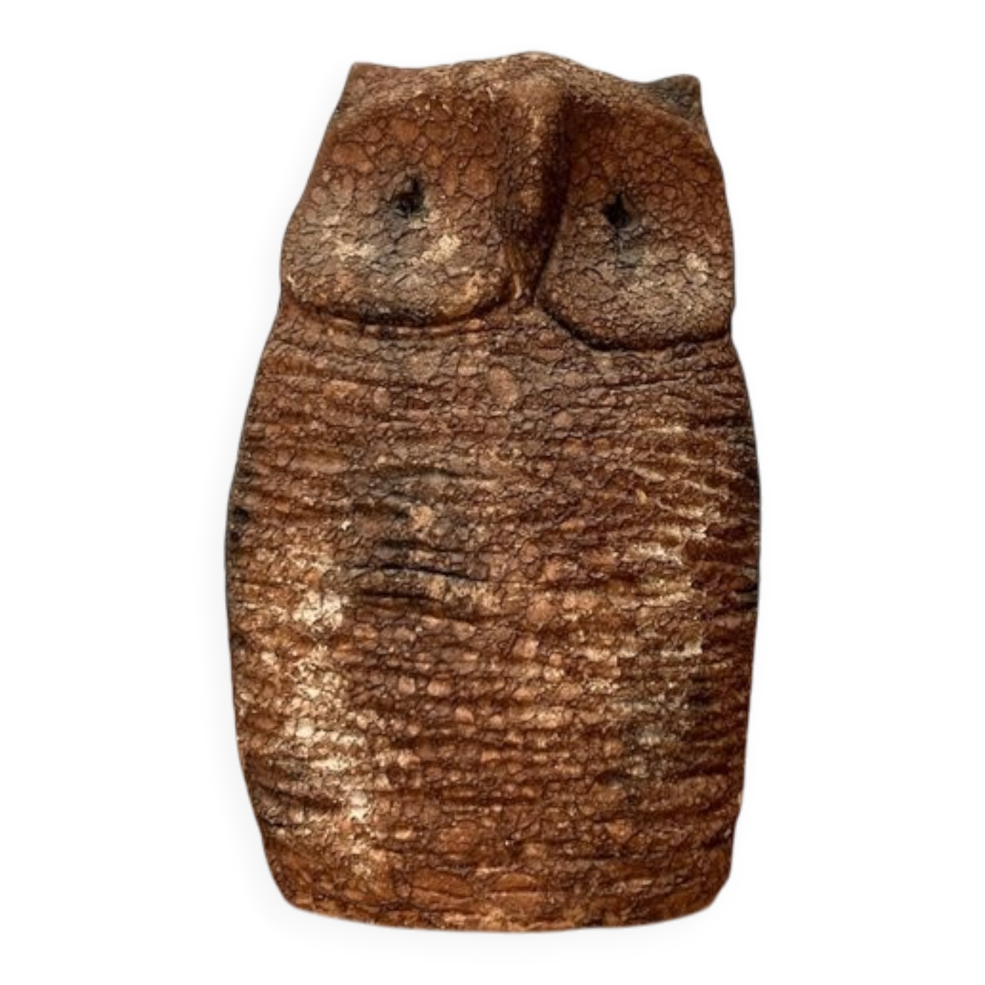 Owl sculpture in Italian pottery from the mid-century by Aldo Londi for Bitossi, 1960s.