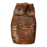 Owl sculpture in Italian pottery from the mid-century by Aldo Londi for Bitossi, 1960s.