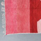 Traditional handmade natural wool beni ourain rug 1.4/2.6 m