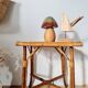 Vintage rattan stool or side table – 1960s Riviera style