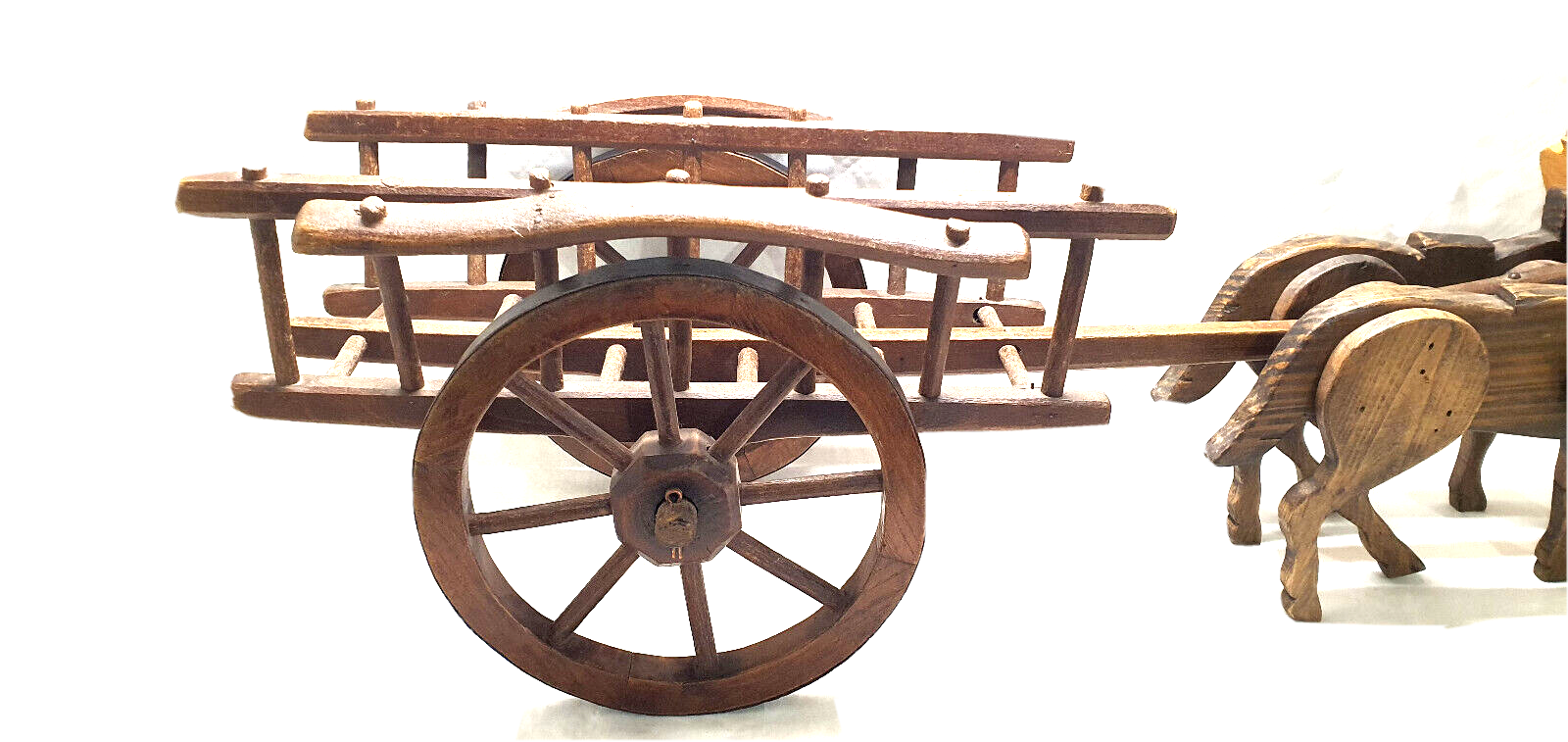 Wooden carriage horses toy