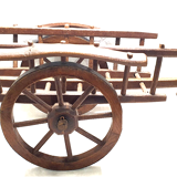Attelage en bois chevaux jouet