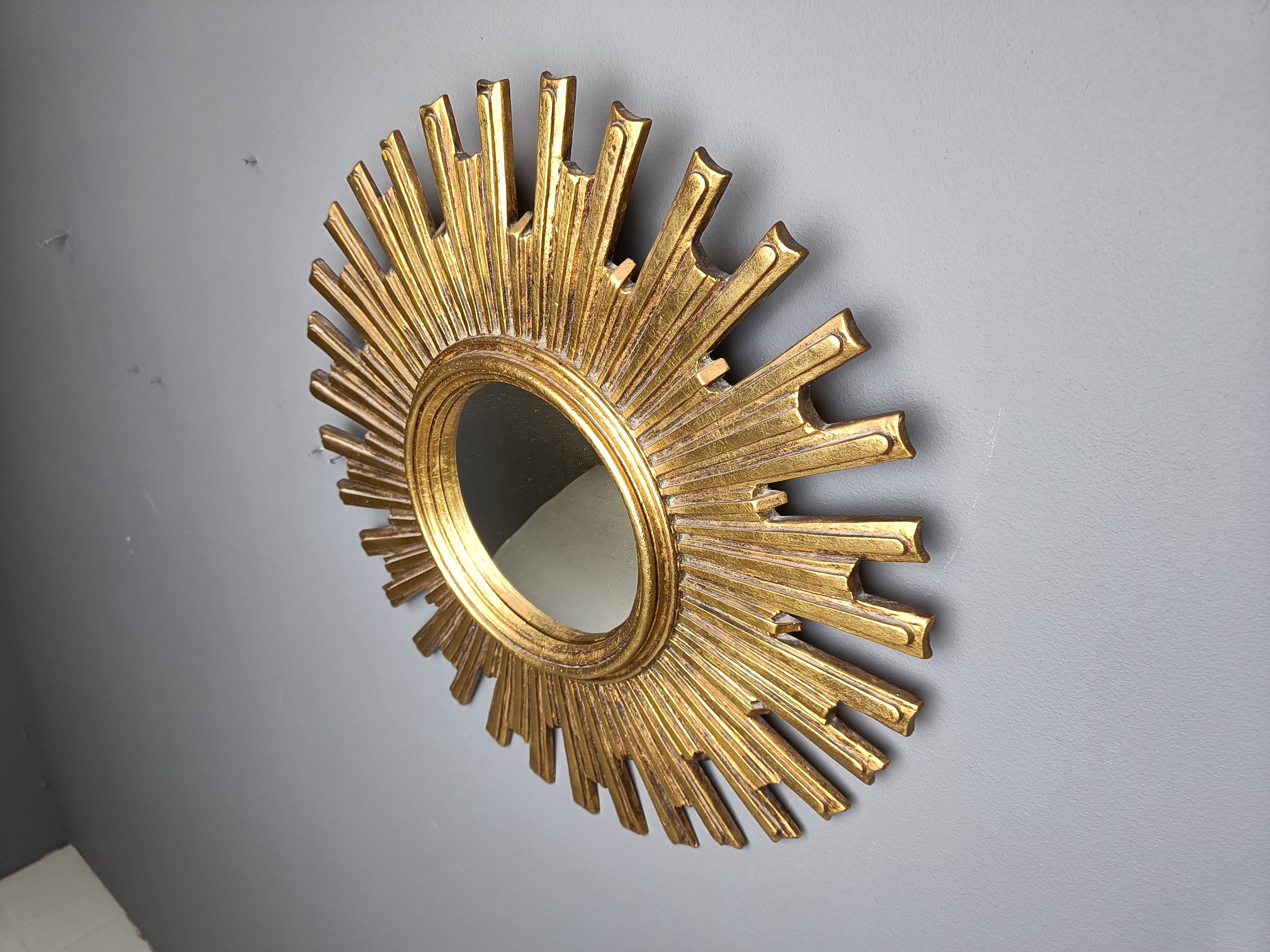 Vintage sunburst mirror, 1960s