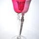 Lined blown crystal stemmed glass