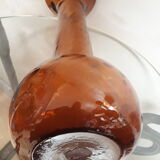 Glass vase brown caramel color