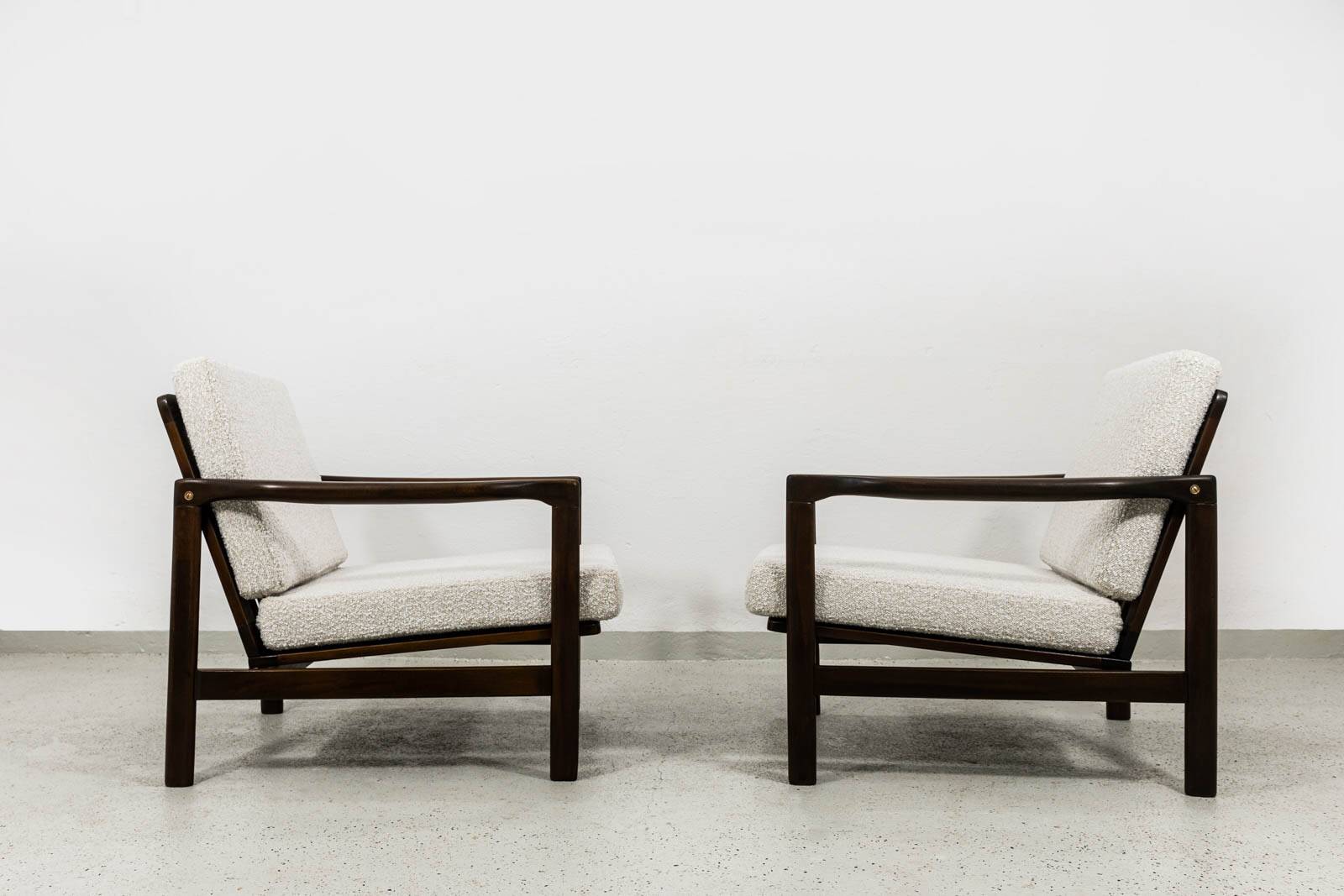 Mid Century Modern Armchairs By Zenon Bączyk, 1960's, Set Of 2