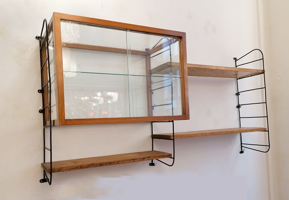 String shelf set, window box, shelves, 1960