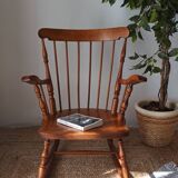 Vintage turned wood rocking chair