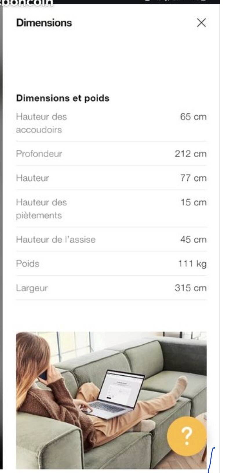 Boconcept sofa angle