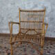 Fauteuil rotin vintage 1960
