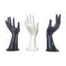 Trio of blue and white soliflore soliflore hands