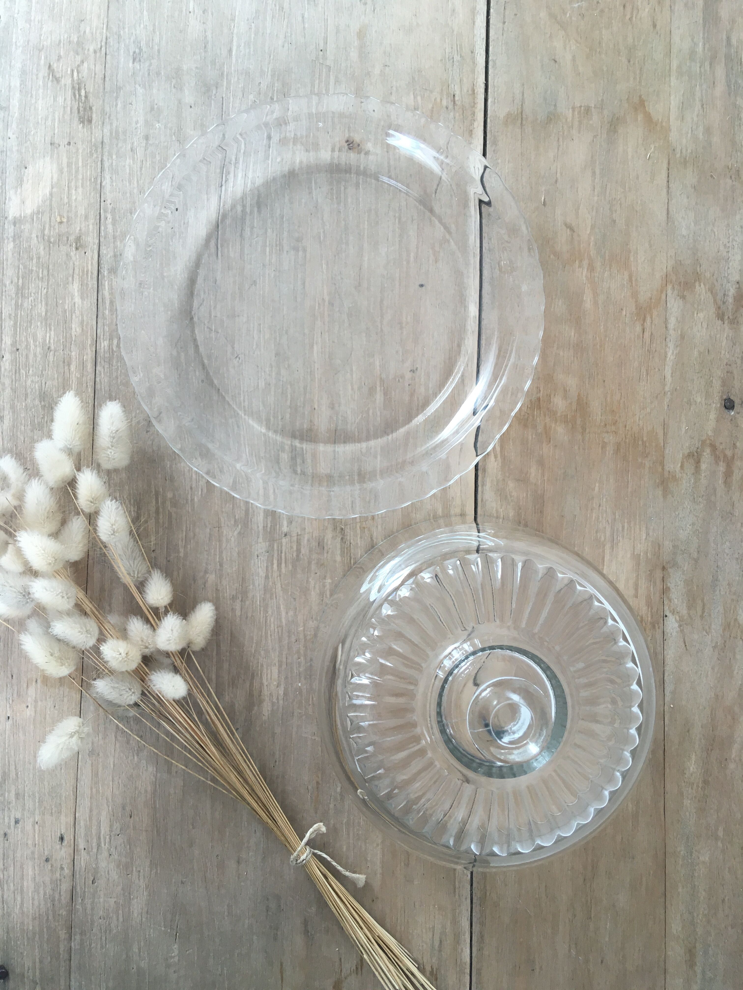 Arcoroc glass cheese or dessert bell