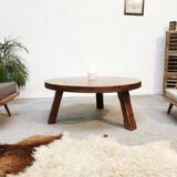 Vintage tripod coffee table brutalist style