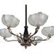 Period chandelier art deco qulétrides women with recorder autos