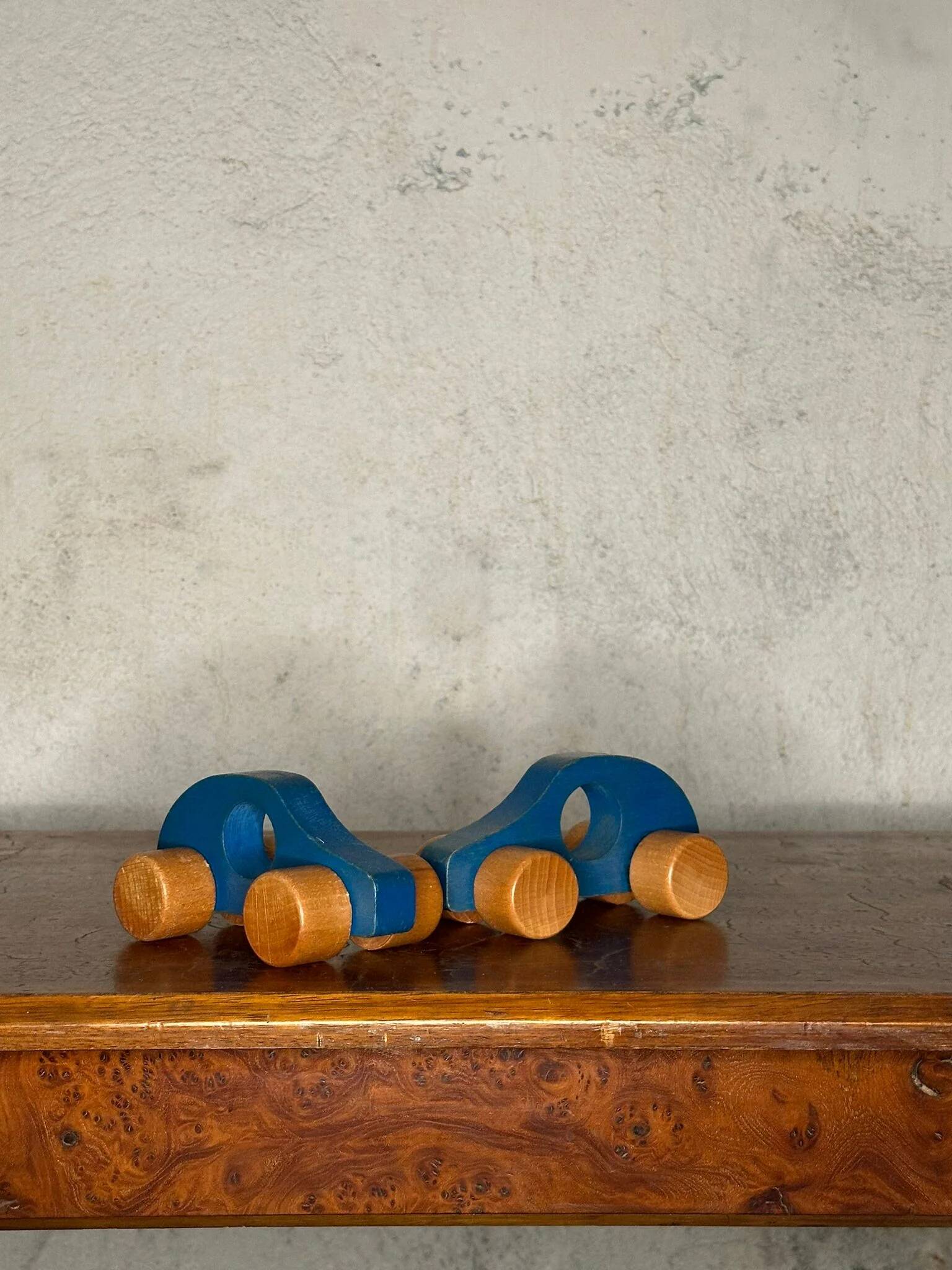 Pair of wooden cars