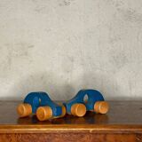Pair of wooden cars