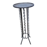 Metal side table vintage wrought iron