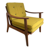 Scandinavian armchair in solid teak