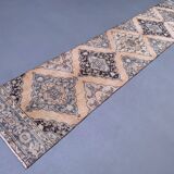 Distressed Turkish Runner 392x80 cm wool Vintage Tribal Rug