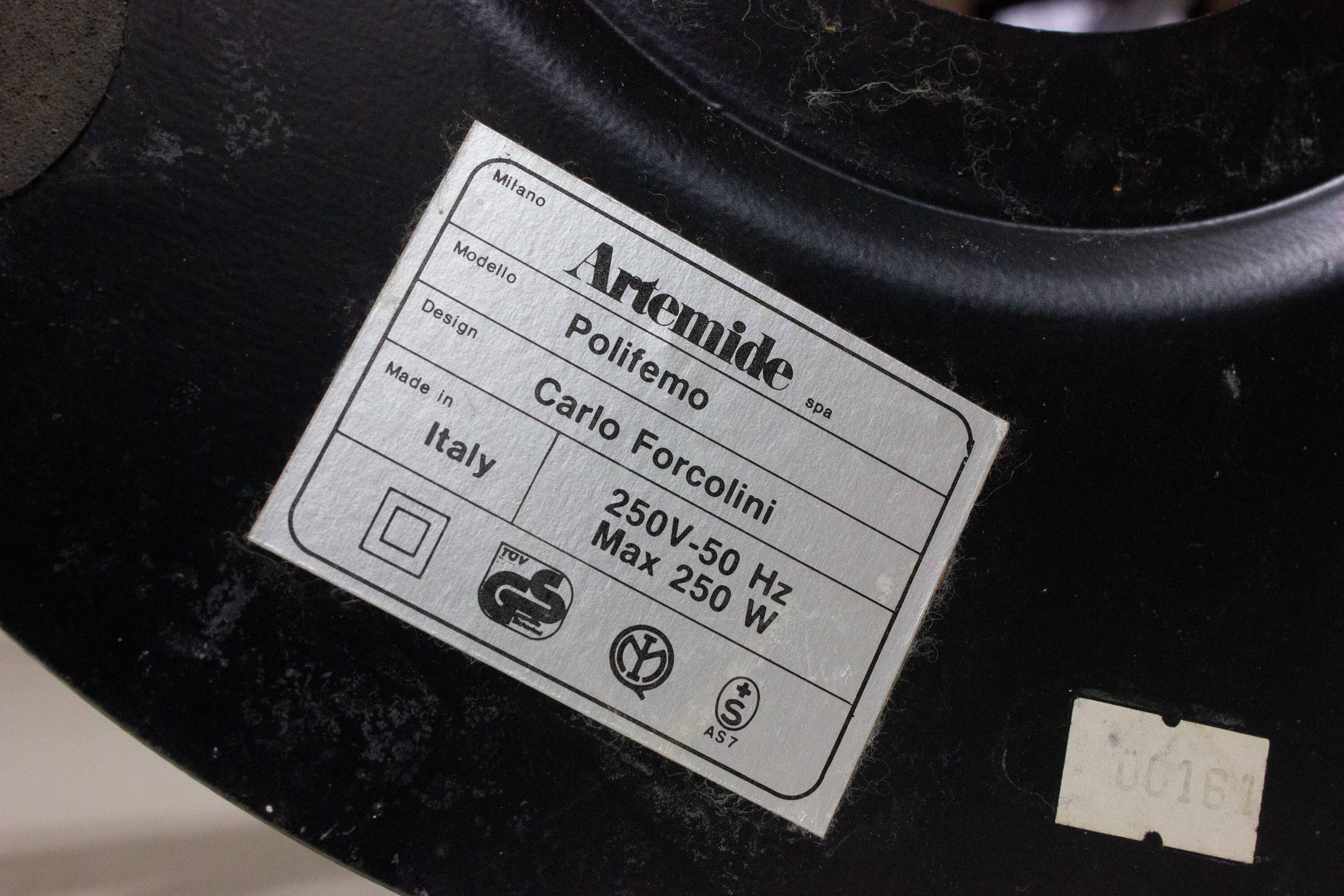 Lampe postmoderne « Polifemo » d'Artemide, Italie, années 1980