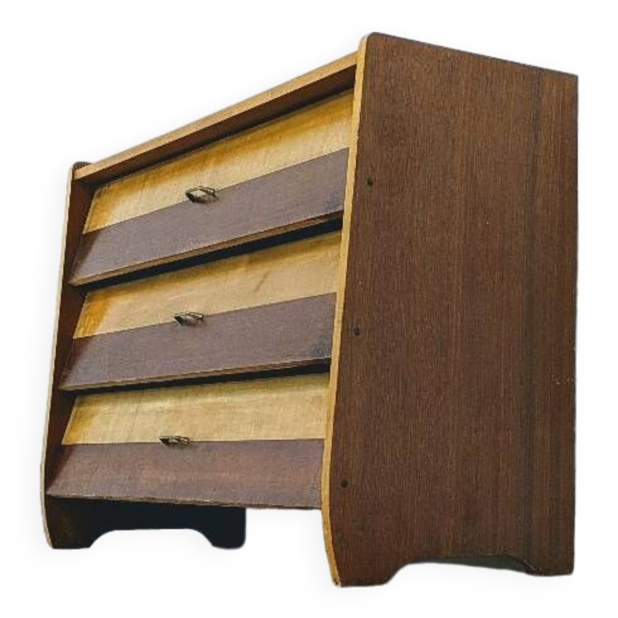 Vintage Scandinavian wooden shoe cabinet